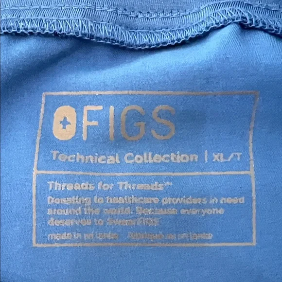 Figs Women's Blue Jogger Pants Size XL /T Side & Back Pockets Drawstring Waist - Picture 11 of 13